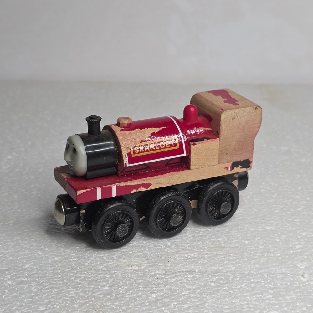 Learning Curve Thomas & Friends SKARLOEY Wooden Train Railway Toy 3" *flaws*